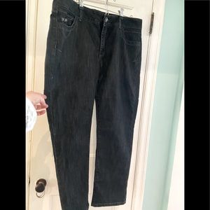 Riders by Lee premium studded stretch skinny denim jeans gray black 18 petite